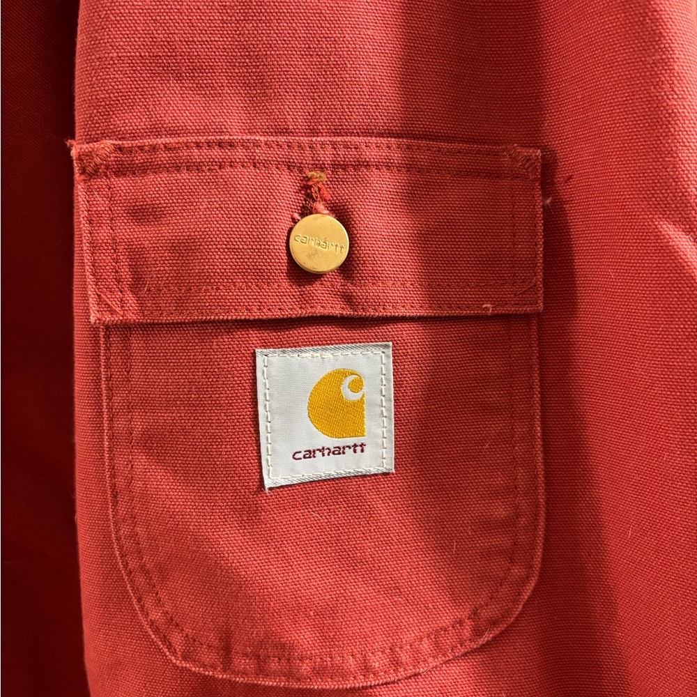Rare vintage Carhartt chore coat Men's Brick Red Utility Jacket great condition - Picture 4 of 8